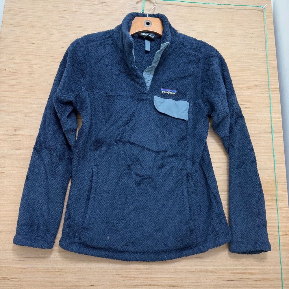 Patagonia Re-Tool Snap-T Fleece Pullover Navy Blue XS 25442 Pocket Sweater